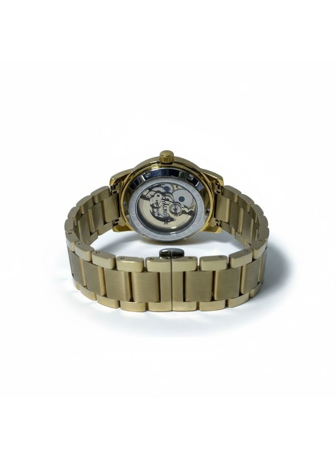 Royal Force Corex Skeleton Automatic Watch RF0240M Full Gold Stainless Steel Luxury Mechanical Men’s Wristwatch - Image 4
