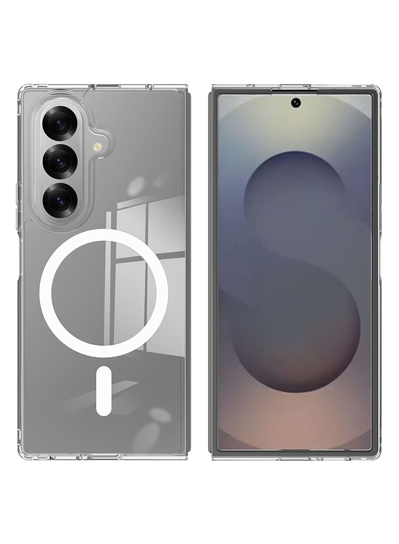 Theodor Magnetic Case for Samsung Galaxy Z Fold 7 Compatible with MagSafe Wireless Charging, Shockproof Phone Bumper Cover Girl boss - White - Image 5