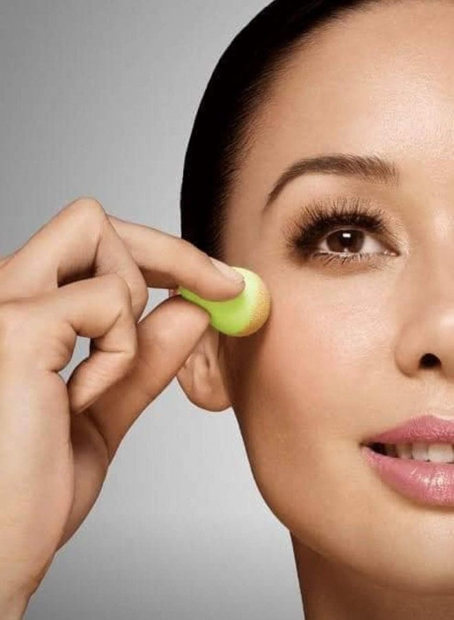 Ruby Face RubyFace 2 Triangle Makeup Sponge & 2 Powder Puff Set | 2 Mini Beauty Blender Sponges & 2 Mini Finger Soft Powder Puffs for Foundation, Concealer, Cream & Powder, Wet & Dry Use- Multicolors (8 Pcs) - Image 2