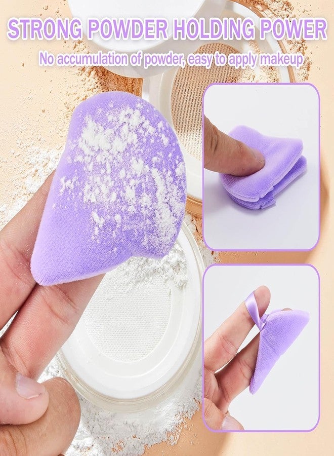 Ruby Face RubyFace 2 Triangle Makeup Sponge & 2 Powder Puff Set | 2 Mini Beauty Blender Sponges & 2 Mini Finger Soft Powder Puffs for Foundation, Concealer, Cream & Powder, Wet & Dry Use- Multicolors (8 Pcs) - Image 5