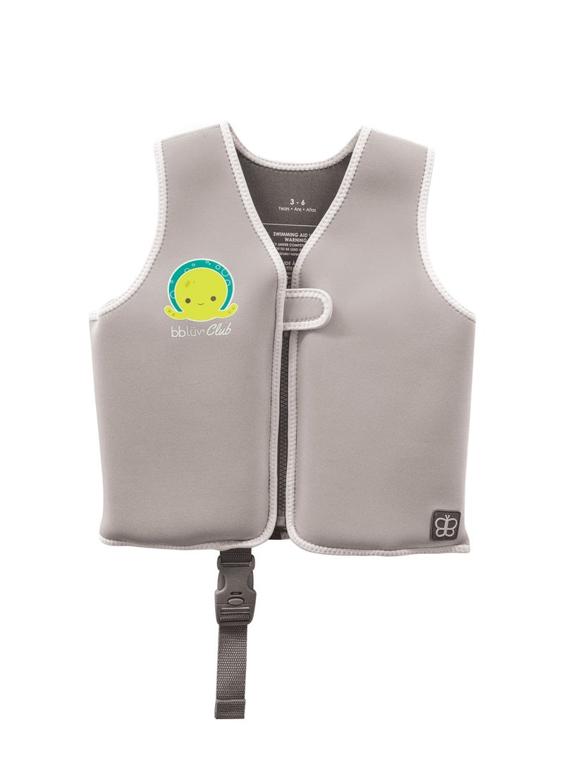 bbluv Näj - Evolving Neoprene Swim Vest, Kids Flotation Jacket with Removable Floats, Secure Fit, UV Protection, Ideal for Beach & Pool, Comfortable & Safe - Medium (3-6 Years)