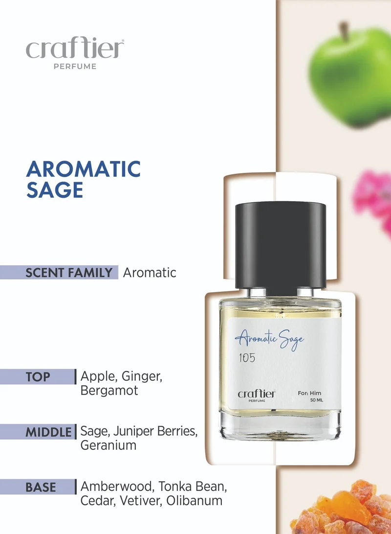 Craftier Perfume 50 AROMATIC SAGE - Inspired of-Y EAU DE PARFUM, Eau De Parfum for Men - 50ml, Long Lasting Aromatic Fragrance Upto 16 Hrs, Travel Size Men's Perfume for Men | Best Price UAE