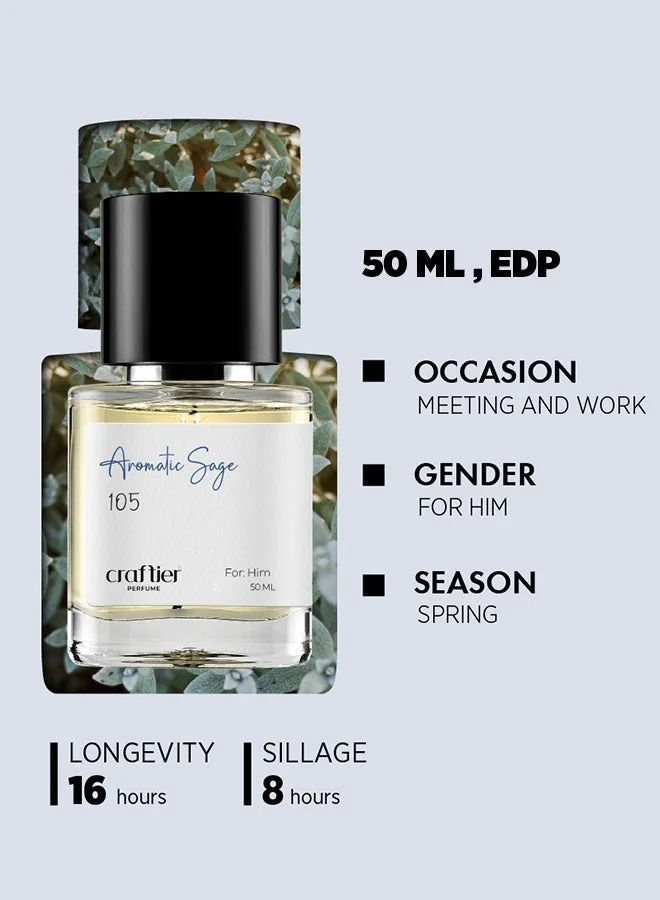 Craftier Perfume 50 AROMATIC SAGE - Inspired of-Y EAU DE PARFUM, Eau De Parfum for Men - 50ml, Long Lasting Aromatic Fragrance Upto 16 Hrs, Travel Size Men's Perfume for Men | Best Price UAE