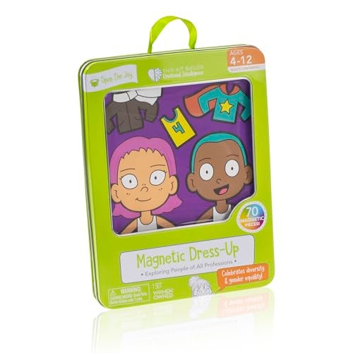 Open The Joy Magnetic Dressup Playset for Kids Mix and Match Magnetic Outfits Accessories and Characters Ages 4 and Up - Image 1