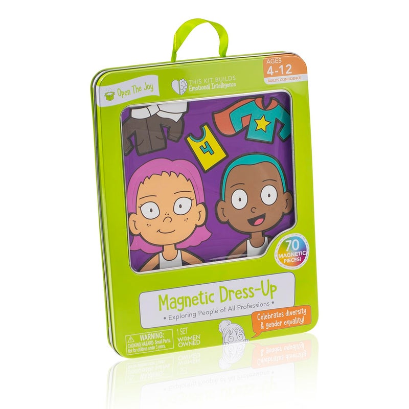 Open The Joy Magnetic Dressup Playset for Kids Mix and Match Magnetic Outfits Accessories and Characters Ages 4 and Up - Image 3
