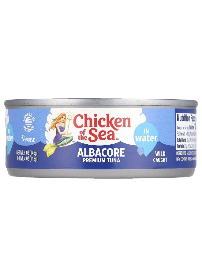 Chicken Of The Sea Chicken of the Sea, Albacore Premium Tuna in Water, Wild Caught, 5 oz (142 g)  - Image 1