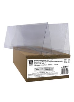 C-Line C-Line Plastic Name Tent Holders, 4-1/4 x 11 Inches, Clear, Pack of 25 (87507)  - Image 4