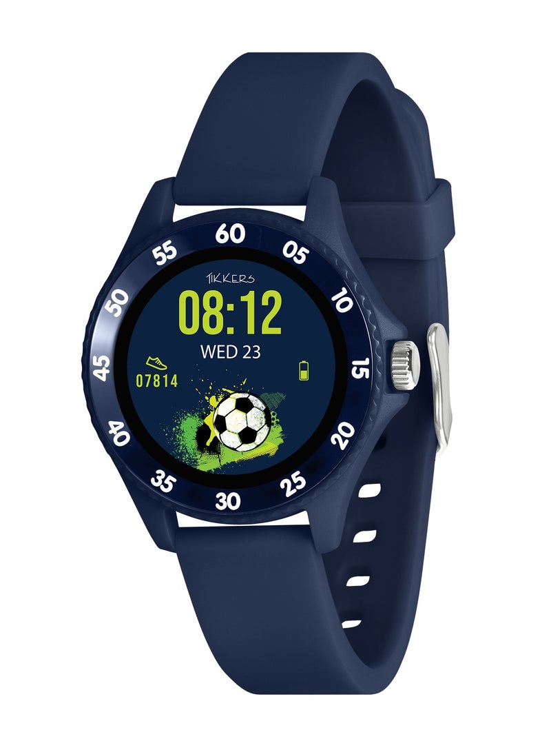 Tikkers Smart Series 34 Navy Silicone Strap Smart Watch - Image 1