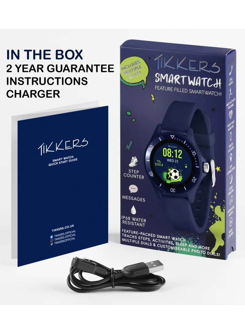 Tikkers Tikkers Smart Series 34 Navy Silicone Strap Smart Watch