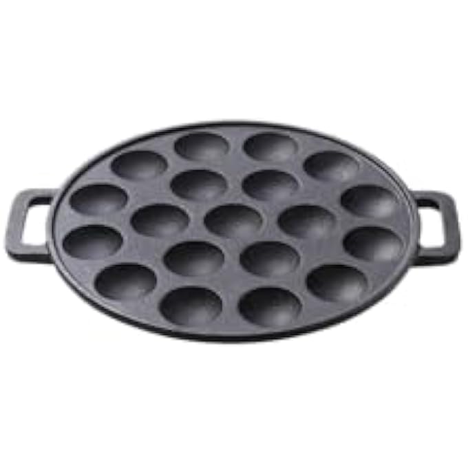 Skottsberg Dutch Mini Pancakes Cast Iron Pan PreSeasoned 94 Wide  Natural NonStick Layer Suitable For All Heatsources - Image 1