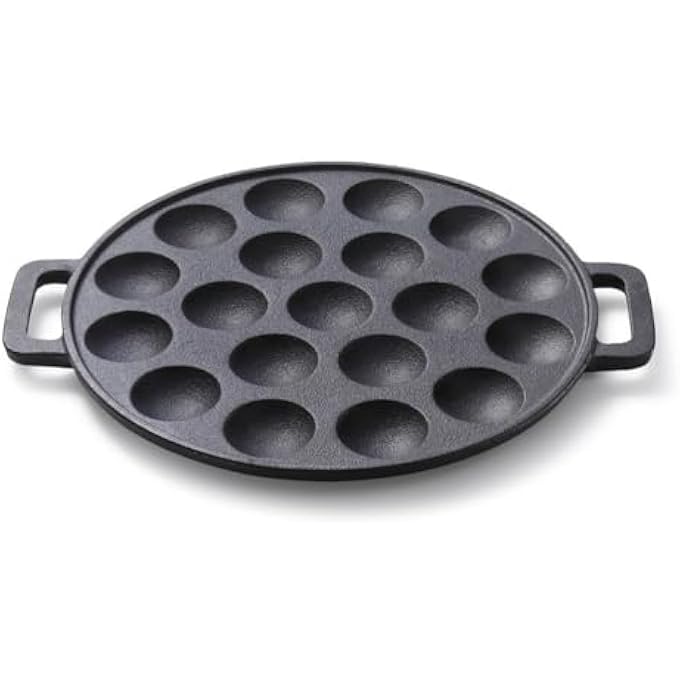 Skottsberg Dutch Mini Pancakes Cast Iron Pan PreSeasoned 94 Wide  Natural NonStick Layer Suitable For All Heatsources - Image 5