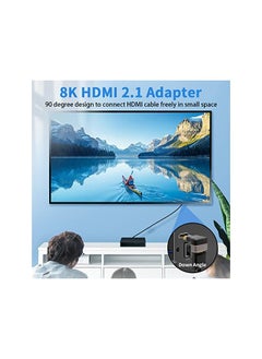 Duttek 8K 90 Degree Hdmi Male To Female Adapter, 2.1 Version Down Angle Hdmi L Shape Flat Extender Adapter Connector For Tv, Roku, Fire Stick, Chromecast, Switch, Laptop, Pc (2 Pack)  - Image 5