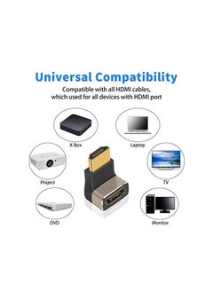 Duttek 8K 90 Degree Hdmi Male To Female Adapter, 2.1 Version Down Angle Hdmi L Shape Flat Extender Adapter Connector For Tv, Roku, Fire Stick, Chromecast, Switch, Laptop, Pc (2 Pack)  - Image 4
