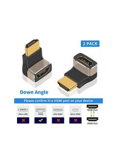 Duttek 8K 90 Degree Hdmi Male To Female Adapter, 2.1 Version Down Angle Hdmi L Shape Flat Extender Adapter Connector For Tv, Roku, Fire Stick, Chromecast, Switch, Laptop, Pc (2 Pack)  - Image 2