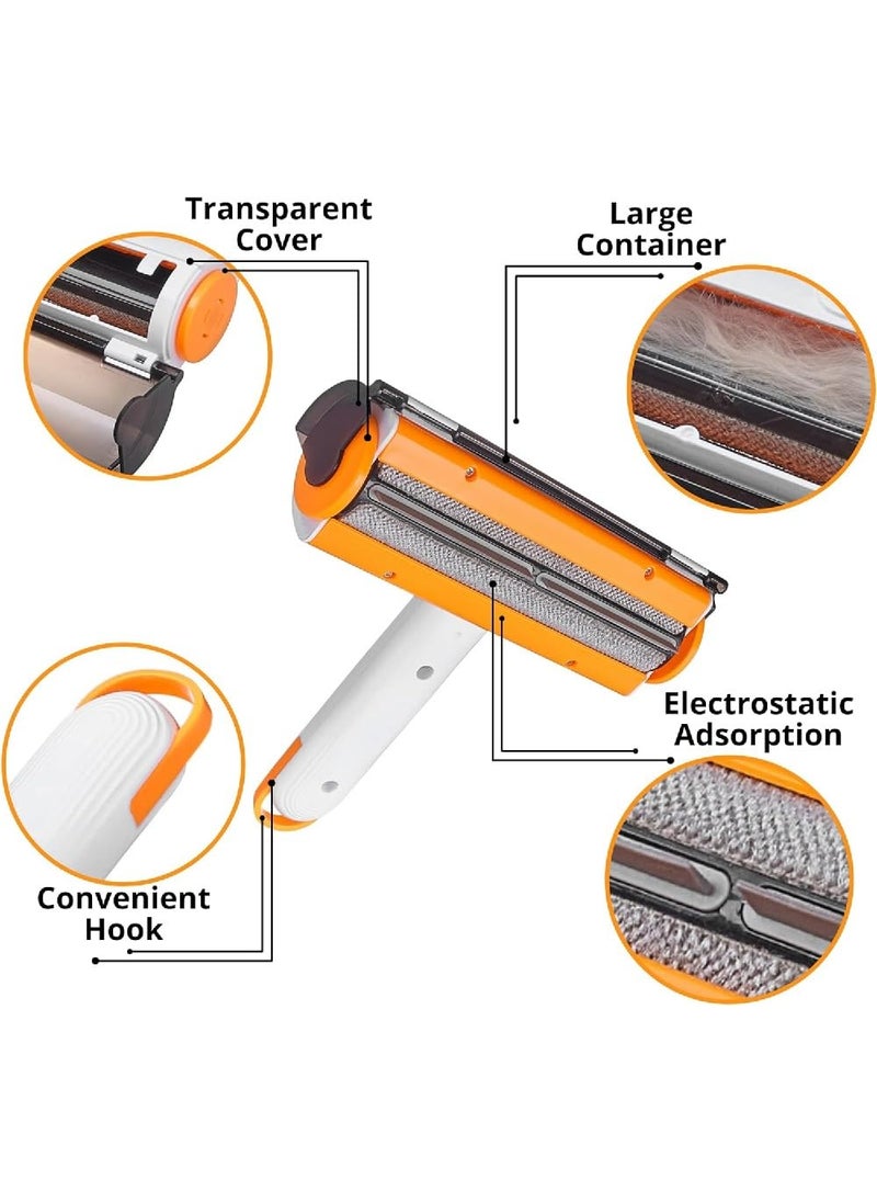 Prostuff.in Prostuffin Portable Lint Rollers SelfCleaning Pet Fur Removal Tool Reusable Perfect for Furniture Couch Carpet Clothes Car Seats Efficient Tools for Removing Sticky Pet Hair Multicolour 1Pcs  - Image 2