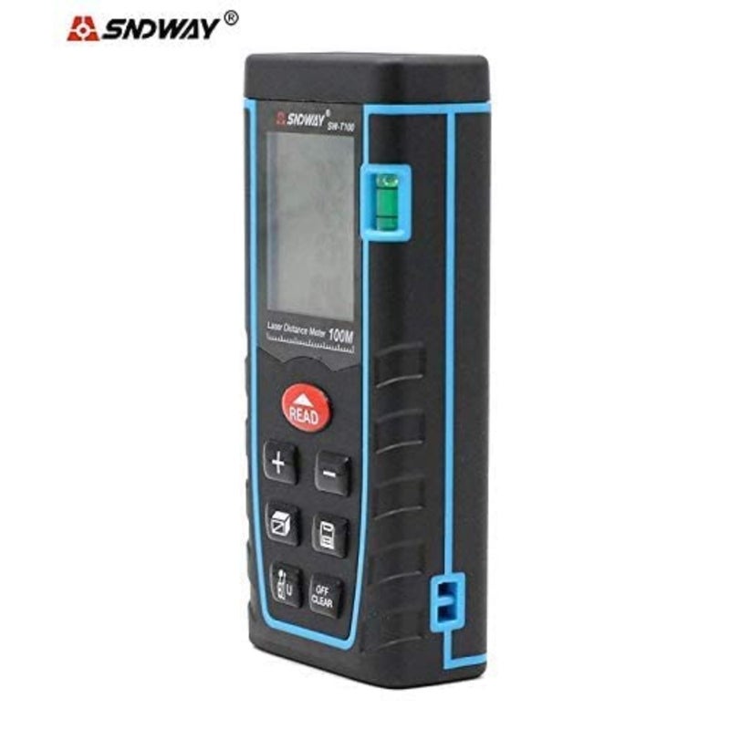 جهاز تحديد المدى بالليزر الرقمي SW-T100، شريط مسافة 100 متر وشاشة LCD ذات 4 خطوط - Image 2