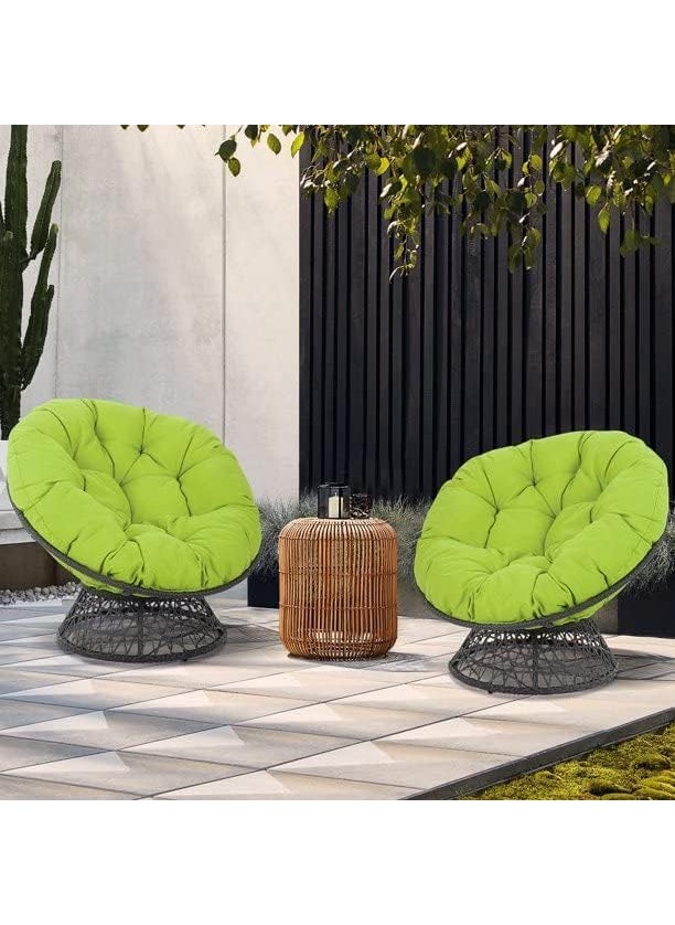 ANAND INDIA GROUPS ANAND INDIA GROUPS Polyester Designer Round Cushion for Hanging Basket Swing Chair for Outdoor Egg Swing ChairGarden Swing Seat Padded Pillow Light Green  - Image 3