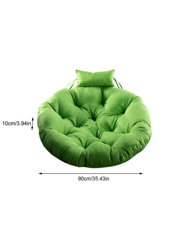 ANAND INDIA GROUPS ANAND INDIA GROUPS Polyester Designer Round Cushion for Hanging Basket Swing Chair for Outdoor Egg Swing ChairGarden Swing Seat Padded Pillow Light Green  - Image 4
