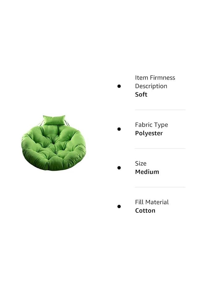 ANAND INDIA GROUPS ANAND INDIA GROUPS Polyester Designer Round Cushion for Hanging Basket Swing Chair for Outdoor Egg Swing ChairGarden Swing Seat Padded Pillow Light Green  - Image 5