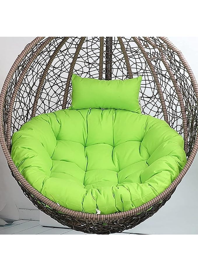 ANAND INDIA GROUPS ANAND INDIA GROUPS Polyester Designer Round Cushion for Hanging Basket Swing Chair for Outdoor Egg Swing ChairGarden Swing Seat Padded Pillow Light Green  - Image 1