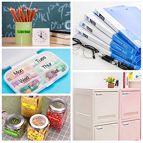 Absonic 5-Pack Compatible Label Tape Replacement for XR-9WE XR-9RD XR-9BU XR-9YW XR-9GN Tape Cassette for KL-60 KL-100 KL-120 KL-750 KL-780 KL-7000 KL-8100 Label Maker, 3/8" x 26', 9mm x 8m - Image 5