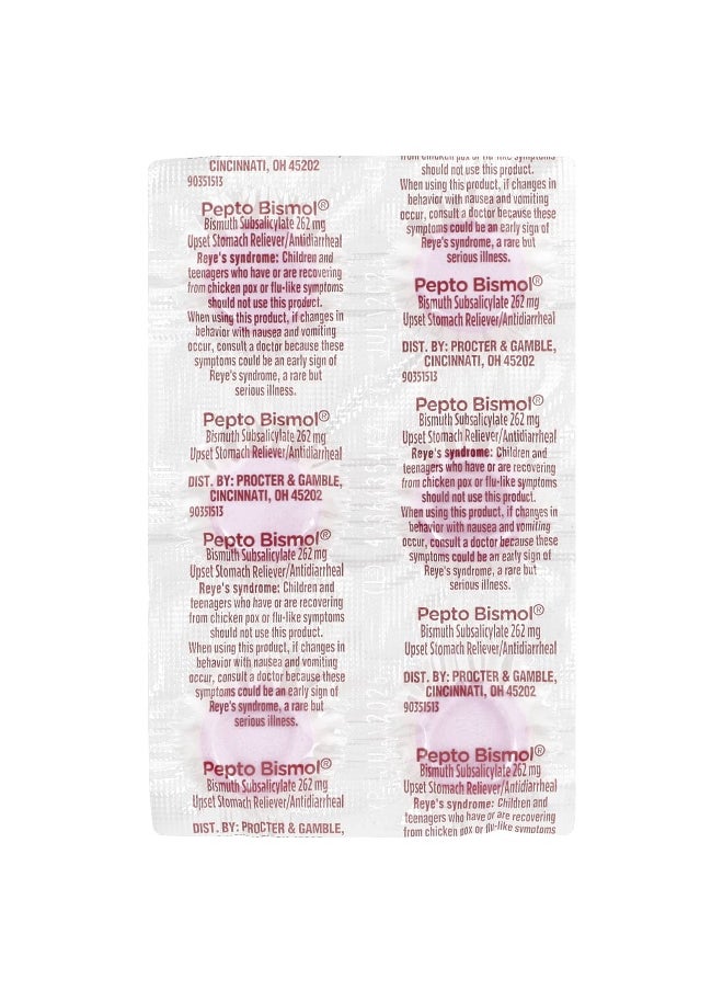 Pepto Bismol - Pepto Bismol, Pepto Bismol® Chewables, 30 Chewable Tablets - Image 1