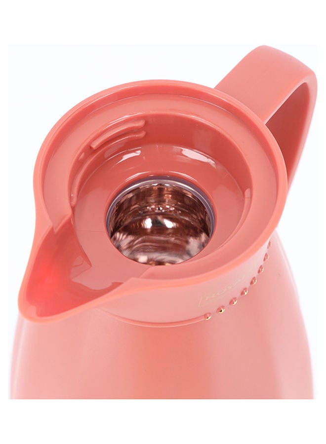 Royalford Hala 1L Glass Vacuum Flask Hot & Cold Asbestos Free Pink Glass Inner Multicolor 33.50Oz Multicolour - Image 3