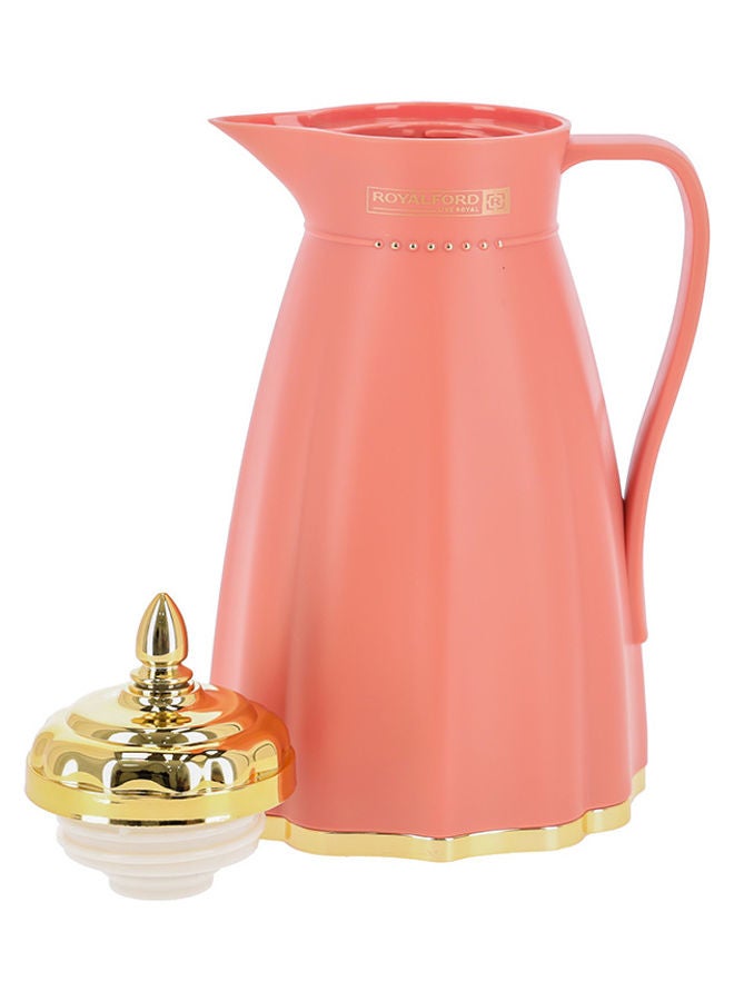 Royalford Hala 1L Glass Vacuum Flask Hot & Cold Asbestos Free Pink Glass Inner Multicolor 33.50Oz Multicolour - Image 4