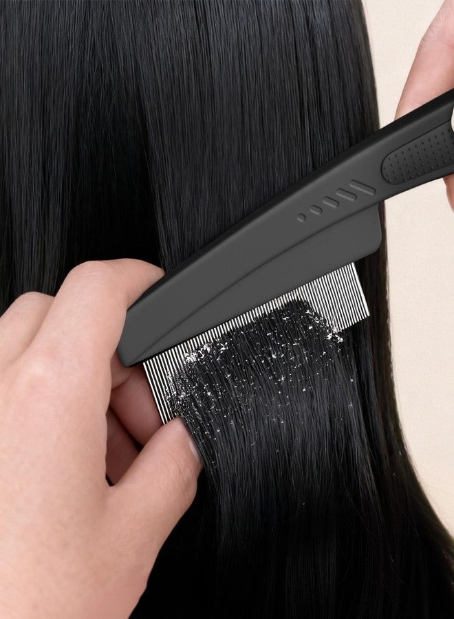 EHBELIF Dandruff Comb 2PC Upgraded Fine Tooth Scalp Detox Comb Lice for Women, Men & Kids Scalp Detoxing, Sweep & Massage Hair Brush Tool with Elegant Box for Hair Care Tool (Green) - Image 4