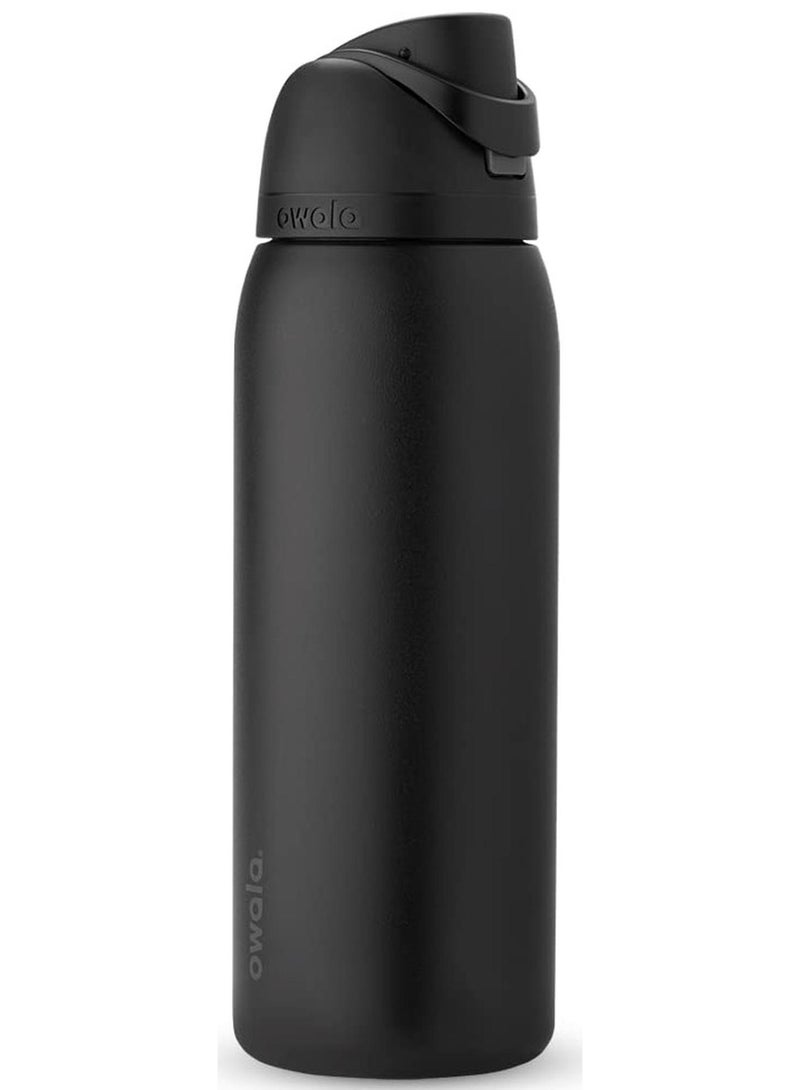 Owala FreeSip Insulated Stainless Steel Water Bottle with Straw for Sports, Travel, and School BPA-Free Sports Water Bottle, 40 oz, Very, Very Dark - Image 1