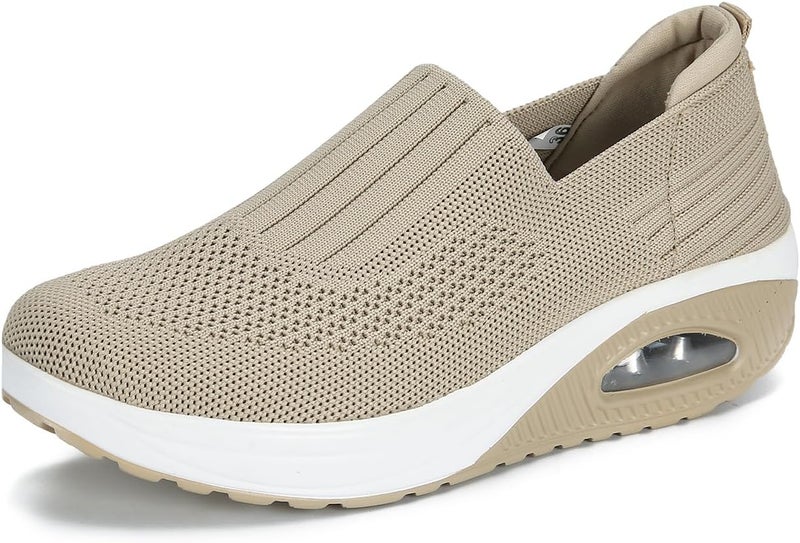 Women Mary Jane Sneakers Platform Sneakers Air Cushion Slip-on Walking Shoes Orthopedic Diabetic Walking Wedge Sneaker Ladies Toning Rocker Shoes - Image 1