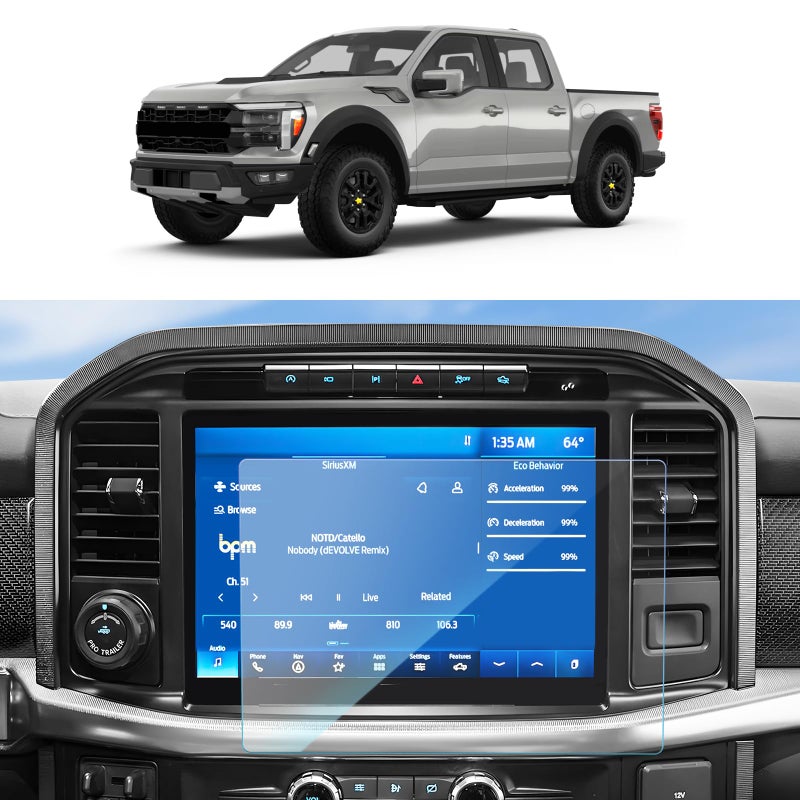 SKTU for 2024 2025 2026 F150 Screen Protector for 2021-2026 Ford F-150/2022-2025 Ford F-150 Lightning/2022-2024 Ford Expedition 12 Inch Navigation 2024 2025 2026 F-150 Accessories Tempered Glass [Ultra HD, Anti-Glare, 9H Hardness] - Image 1