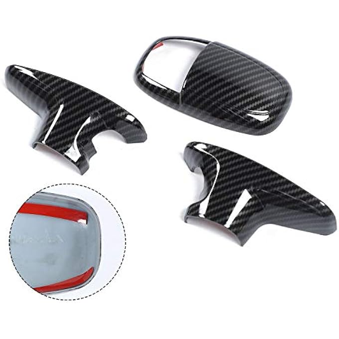 Unity Voodonala for Challenger Charger ABS Carbon Fiber Gear Shift Shifter Knobs Cover Trim for 20152025 Dodge Challenger Charger 20182025 Durango Interior Accessories 3pcs - Image 2