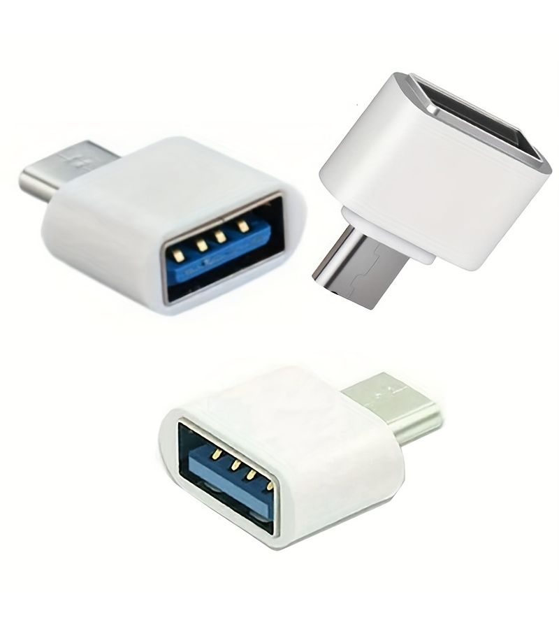 مجموعة من 3 محولات USB-C إلى USB 3.0 باللون الأبيض، محول تحويل USB-C إلى USB أنثى OTG متوافق مع Thunderbolt 3، MacBook Pro Air 2019 والإصدارات الأحدث، iPad Pro 2020، Galaxy S20، S20 Plus، Google Pixel، Dell XPS - Image 2