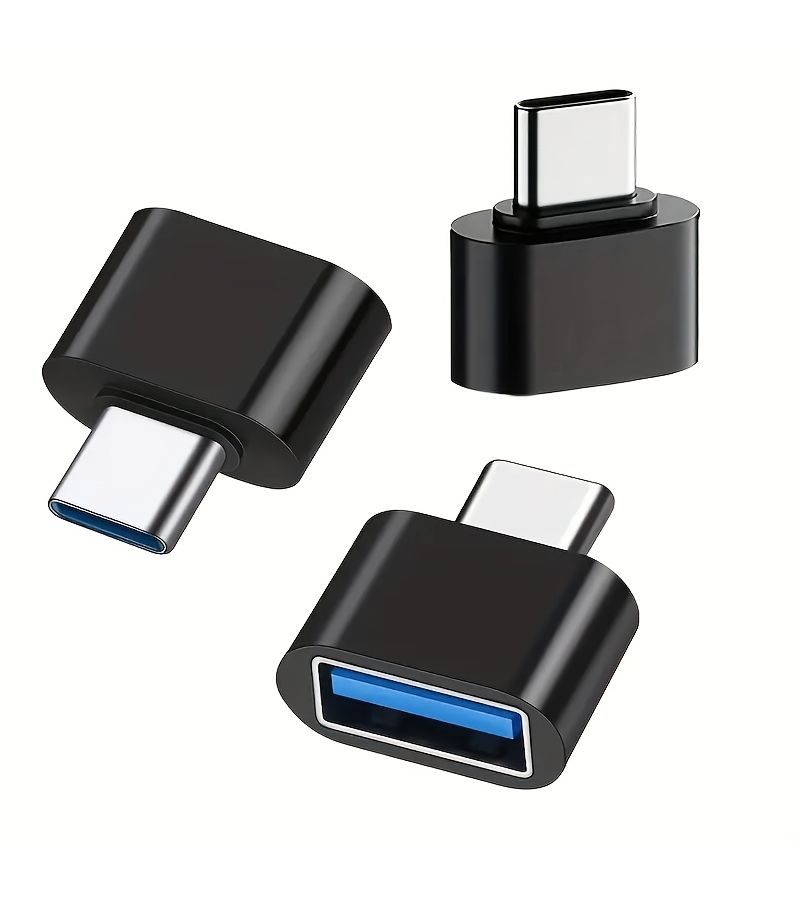 مجموعة من 3 محولات USB-C إلى USB 3.0 باللون الأبيض، محول تحويل USB-C إلى USB أنثى OTG متوافق مع Thunderbolt 3، MacBook Pro Air 2019 والإصدارات الأحدث، iPad Pro 2020، Galaxy S20، S20 Plus، Google Pixel، Dell XPS - Image 1
