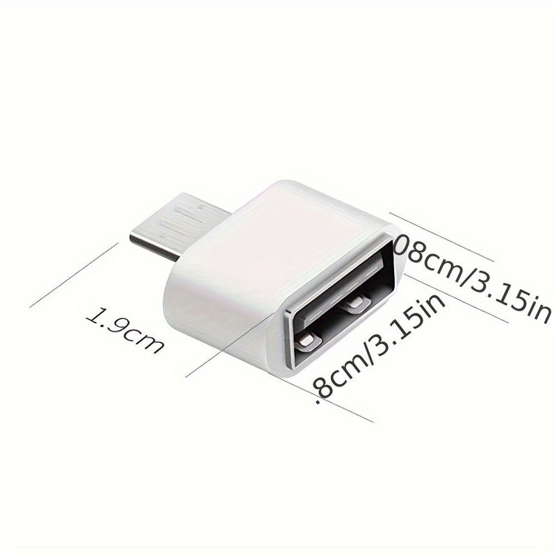 مجموعة من 3 محولات USB-C إلى USB 3.0 باللون الأبيض، محول تحويل USB-C إلى USB أنثى OTG متوافق مع Thunderbolt 3، MacBook Pro Air 2019 والإصدارات الأحدث، iPad Pro 2020، Galaxy S20، S20 Plus، Google Pixel، Dell XPS - Image 3