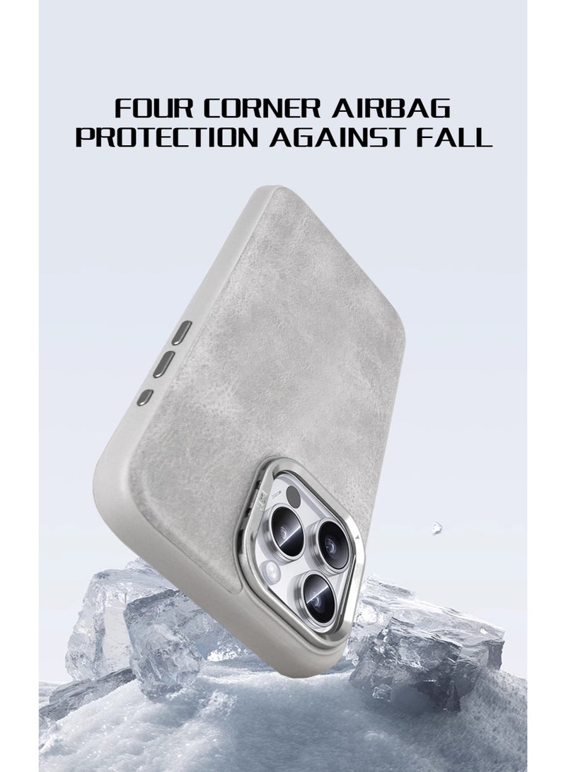 أتش دي دي حافظة جلدية فاخرة من Hdd متوافقة مع MagSafe لجهاز iPhone 16 Pro Max (بني) - Image 5