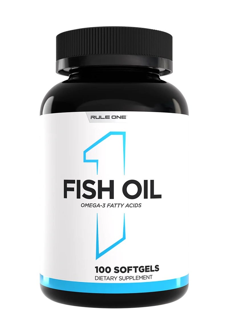 RULE 1 Fish Oil Omega-3, 100 Softgels  - Image 1