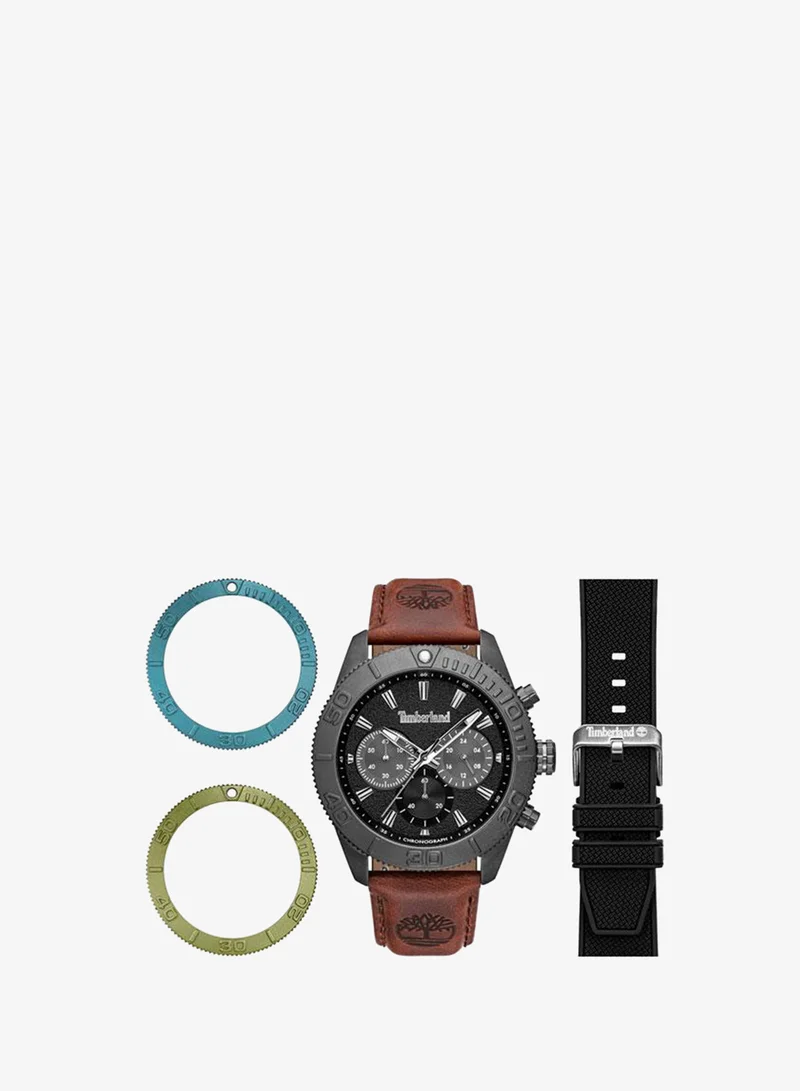تمبرلاند Carrigan Interchangeable Strap & Bezel Chronograph Watch for Men, 44mm