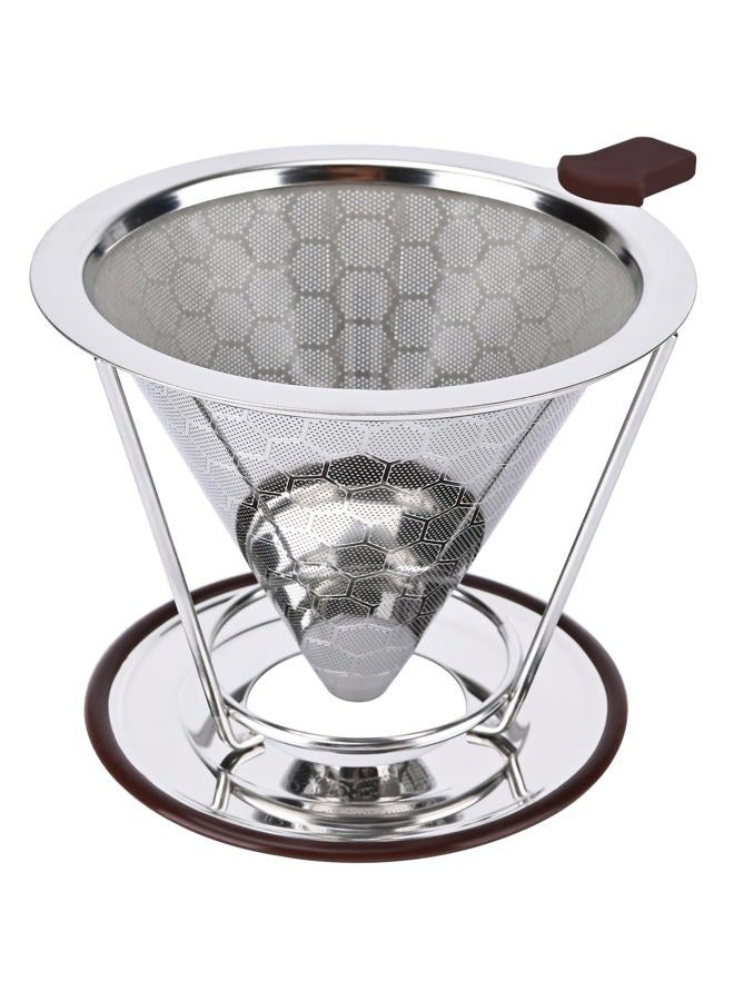 Techshare Pour Over Coffee Dripper, Coffee Filters with 800 Mesh Steel Mesh Optimize Extraction For Rich Coffee Flavor, Stainless Steel Filter, Paperless Pour-over Coffee Maker - Image 1