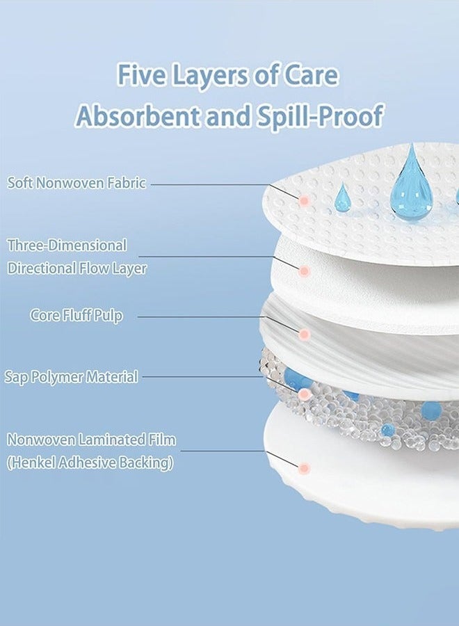 Free Air 50 Piece Disposable Breast Pads Anti Overflow Milk, Disposable Soft and Super Absorbent Nursing Breast Pads, Suitable for Postpartum Breastfeeding,Pad for Day and Night Use  - Image 2