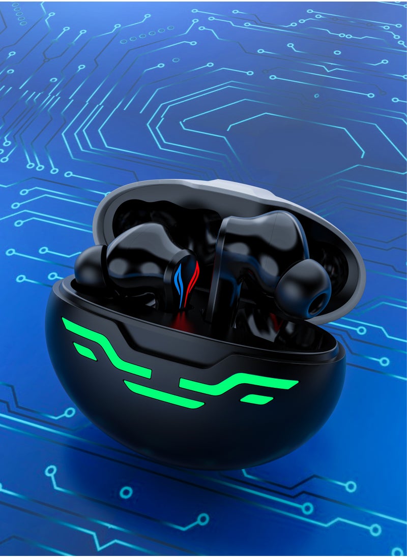 porodo - Gaming Earbuds Ultra Low Latency with Dual Mic ENC and RGB Lights / Game Music & calls / Smart Touch Controls - Black - Image 1