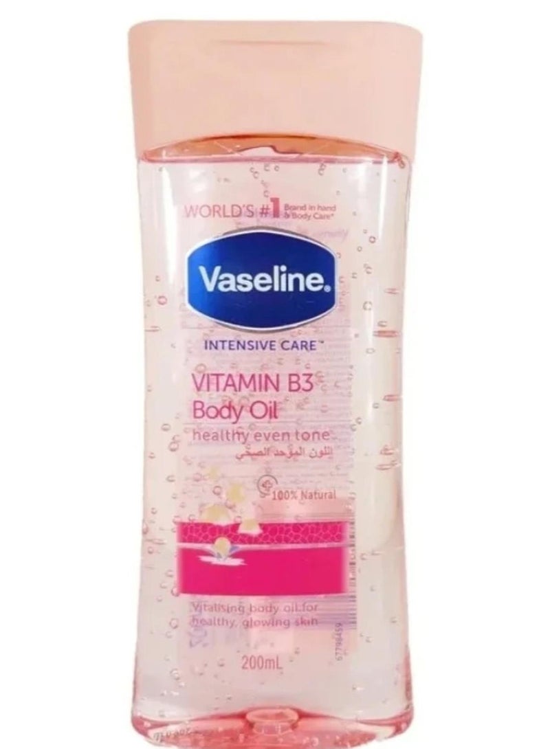 Vaseline Vitamin B3 Body Care Oil Healthy Skin Tone Unifying 200ml - Image 1