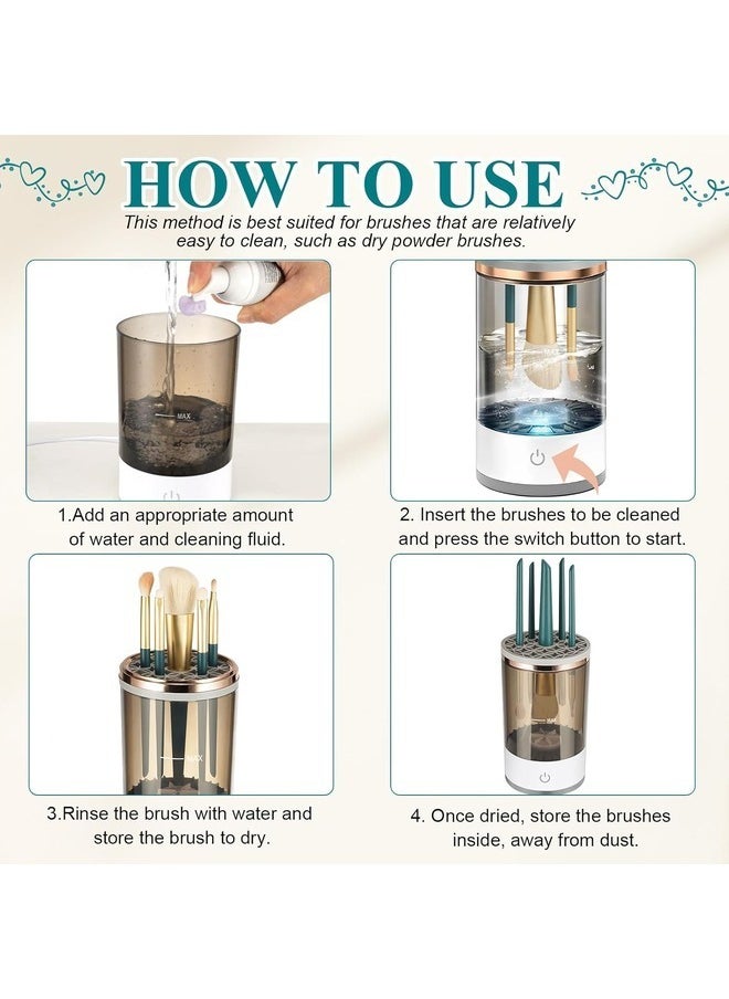Generic - Electric Makeup Brush Cleaner Machine - Fast Automatic Spinning Brush Cleaner for All Sizes, Ideal for Beauty Blenders and Tools, Perfect Gift for Makeup Enthusiasts - Image 1