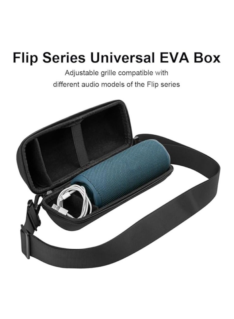 Compatible with JBL Flip4/5/6 Portable Bluetooth Speaker Shoulder Storage Bag Adjustable Audio EVA Storage Case - Image 3