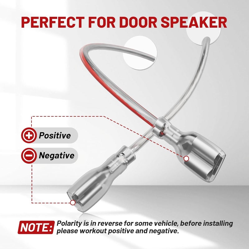 RED WOLF Car Door Speaker Wiring Harness Fit for Ford F150 2011-2014, Mercury Grand Marquis 1998-2009, Mazda 6 2003-2011 Install Aftermarket Audio Speaker Wire Cable Plug - Image 4