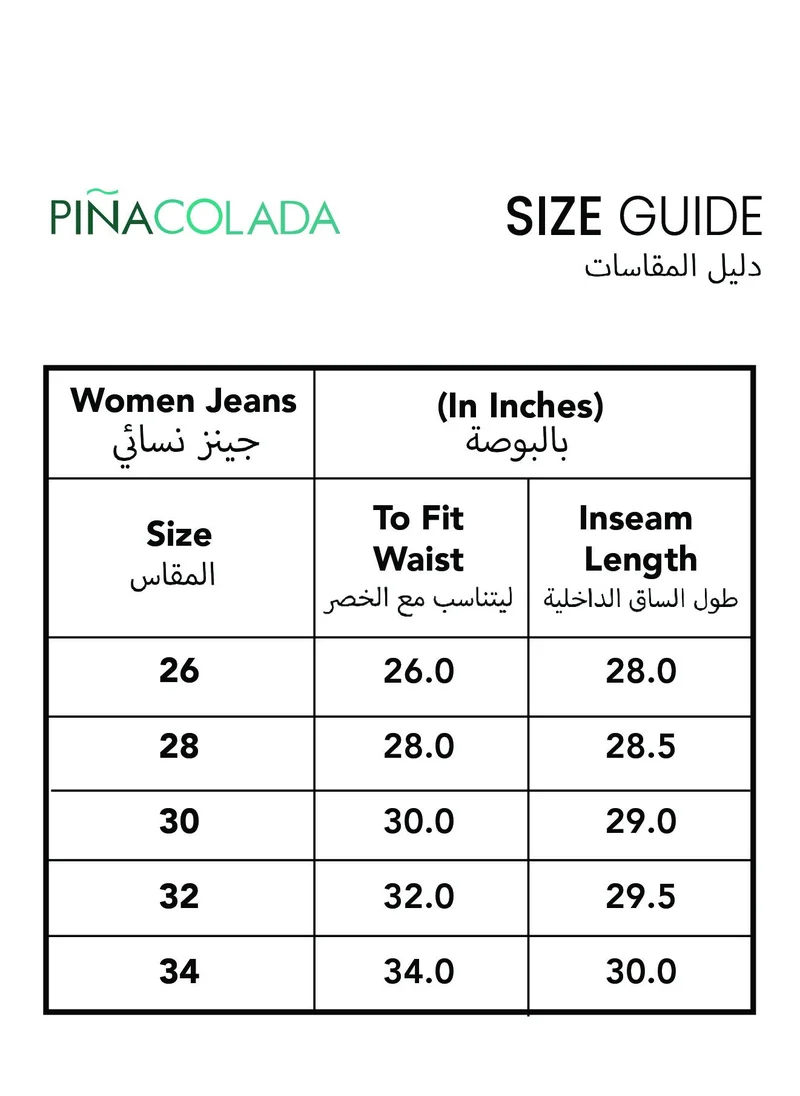 PINACOLADA Women's Light Blue Ombre-Wash Denim Jeans