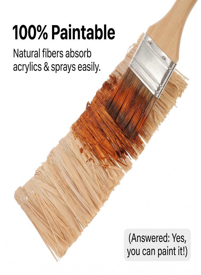 Hemoton 6 Pcs Miniature Thatch Roof, Natural Realistic Fake Straw Hay for Crafts, Dollhouse Roofing, Fairy Garden Grass Roll, Mini Tiki Hut Table Decoration, 7.9x2 Inch - Image 4