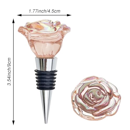 Arvintas 2 PACK Rose Wine Stopper Bottle Stopper Wine Saver Reusable Wine Corks For Beverage Wine Preserver Wine Saver Keep Wine Fresh Wine Accessories Gifts for Wine Lovers Wedding Favors Style 1 - Image 3