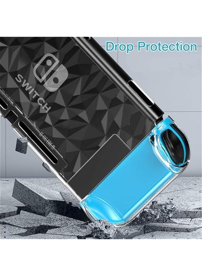 هوكور Toriseek Switch Case for Nintendo Switch Case Dockable with Screen Protector, Clear Protective Case Cover for Nintendo Switch and JoyCon Controller with a Switch Tempered Glass Screen Protector - Image 3